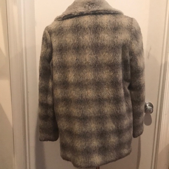 Wool Coat with Shaved Rabbit Lining - Picture 3 of 4